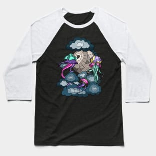 Clouds Jellyfish Baseball T-Shirt